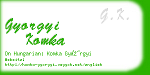 gyorgyi komka business card